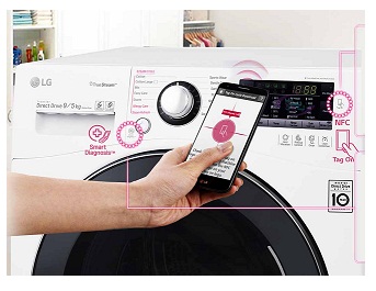 فناوری NFC در ماشین لباسشویی ال جی 8 کیلویی بانه 24