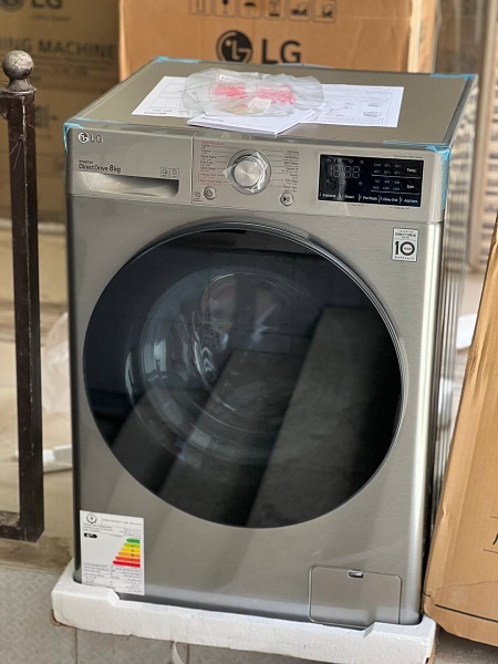 خرید ماشین لباسشویی ال جی 8 کیلوگرمی درب بزرگ بخار شور در بانه 24